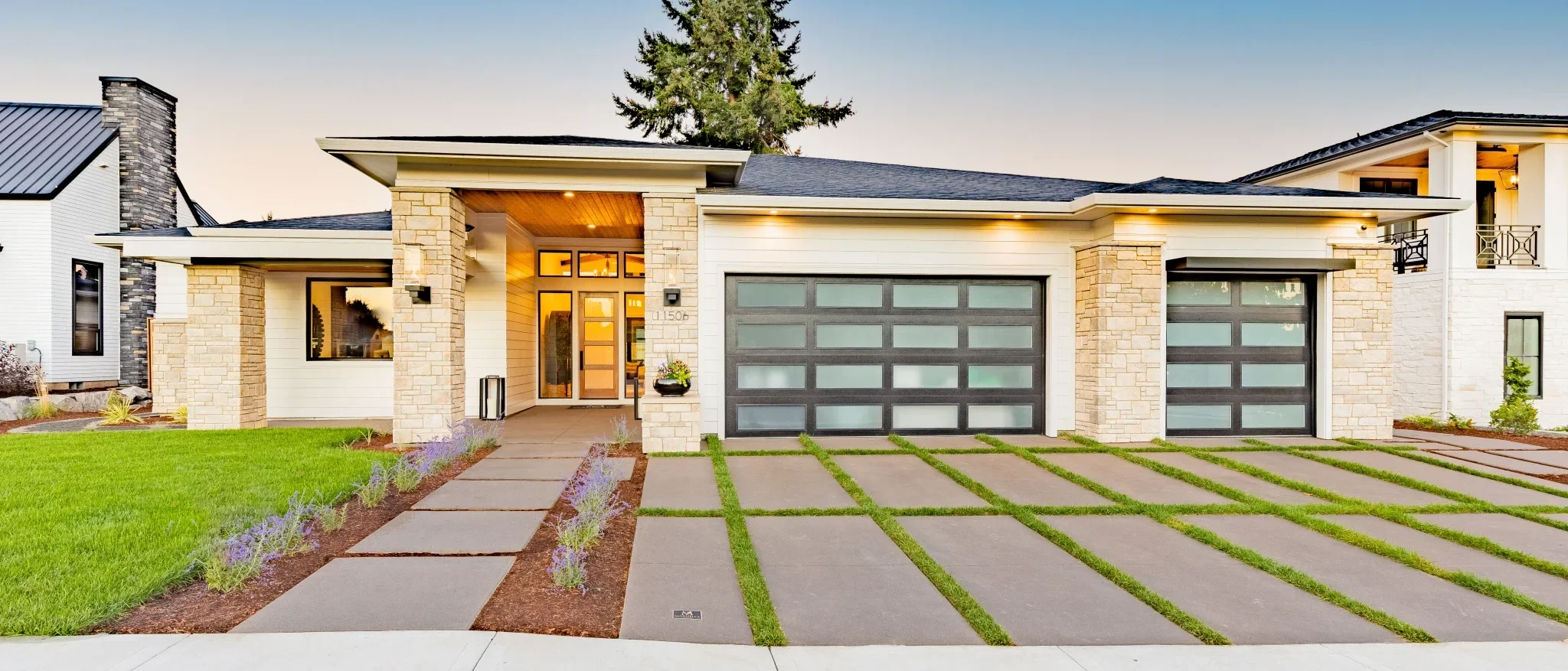 Custom home with garages by Marnella Homes (Vancouver, WA)